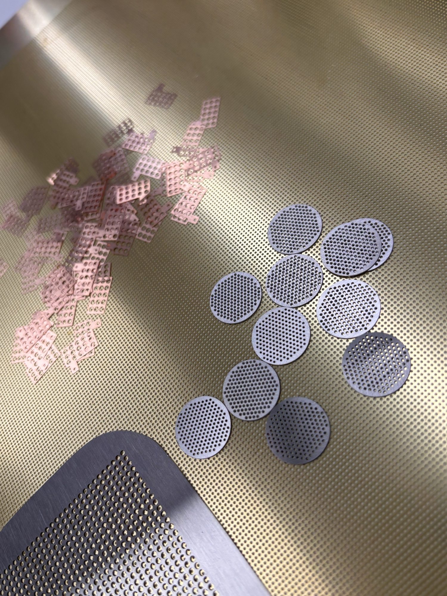 Various metals and sizes of screens