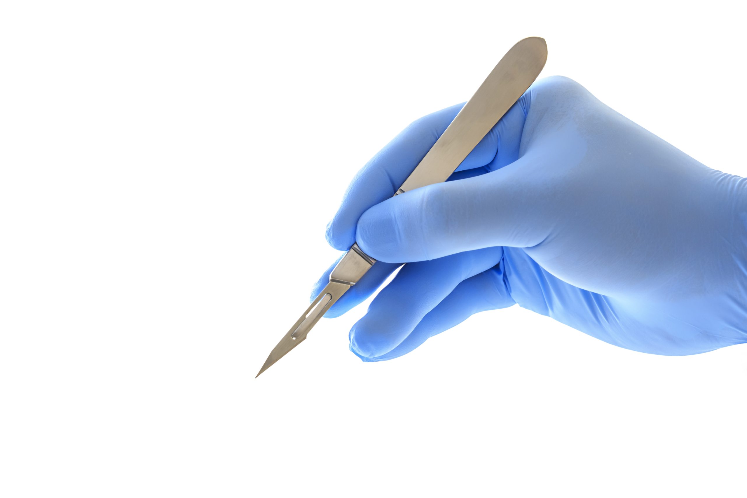 Doctor's,Hand,Holding,A,Scalpel